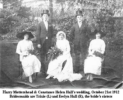 Harry Mottershead and Contance Helen Hall's Wedding, October 21st 1912