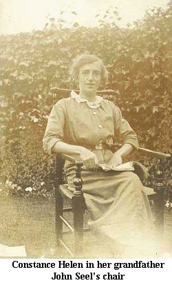 Constance Helen in her grandfather John Seel's chair